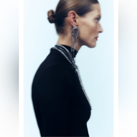 ZARA RHINESTONE CASCADE NECKLACE - Picture 3 of 8